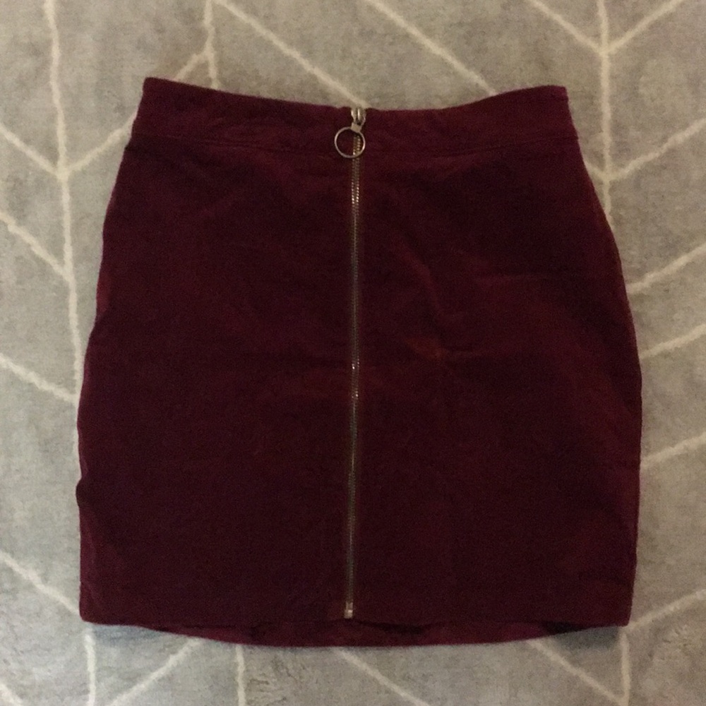 Burgundy Corduroy skirt
